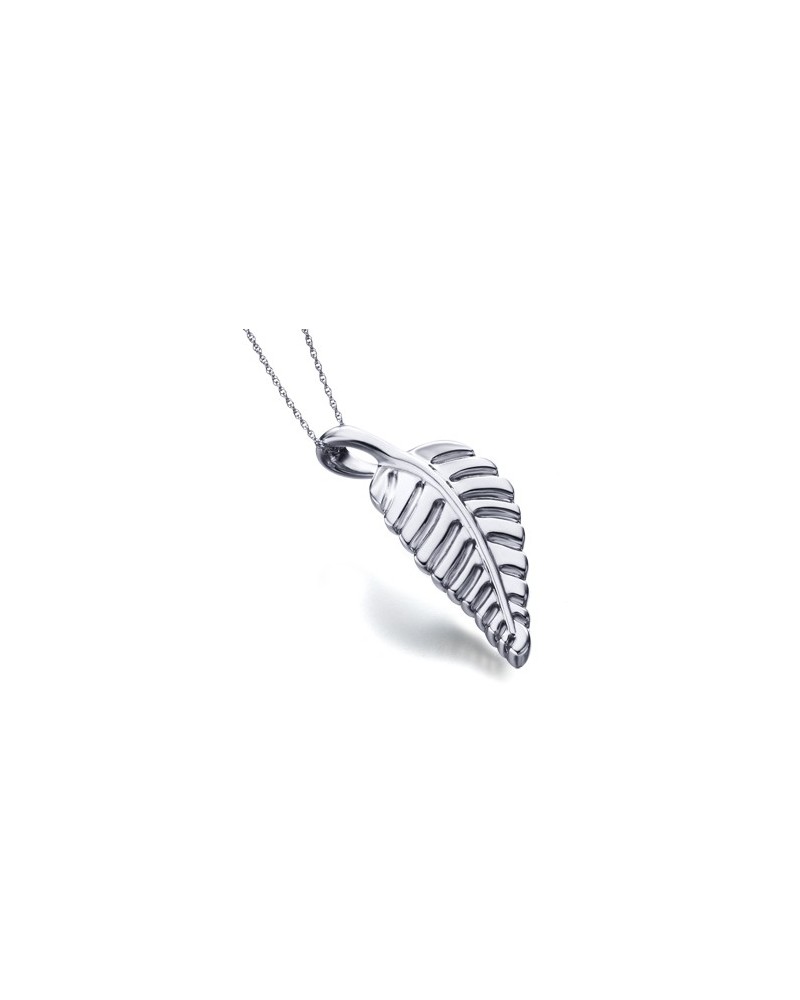 JOYERIA ONLINE COLGANTE PLATA PLUMA BLANCA