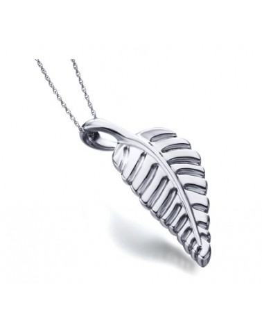 JOYERIA ONLINE COLGANTE PLATA PLUMA BLANCA