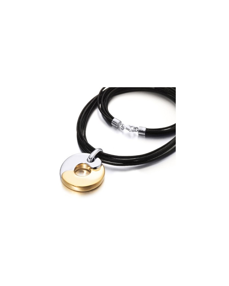 JOYERIA ONLINE COLGANTE REDONDO BICOLOR