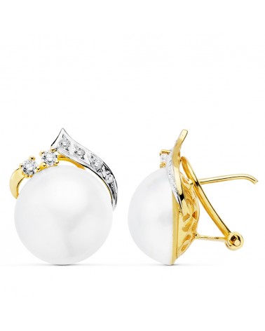 Pendientes de perlas Japonesas y oro 18k PM-20385-1