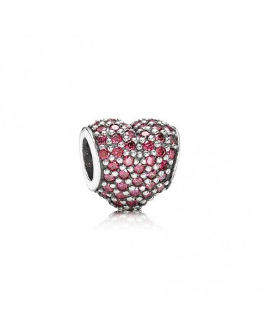 JOYERIA ONLINE BARATA CHARM PANDORA CORAZON PAVE ROJO RED HEART 791052CRZ