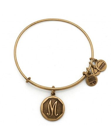 PULSERA LETRA M NEW ALEX AND ANI DORADA A13EB14MG