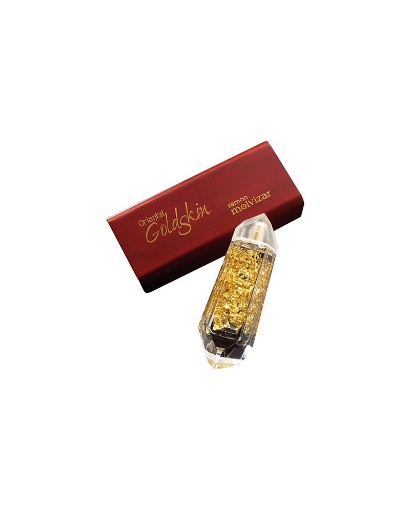 PERFUME DE ORO DE 23 KILATES MUSKORIENTAL GOLDSKIN 100mL RAMON MOLVIZAR