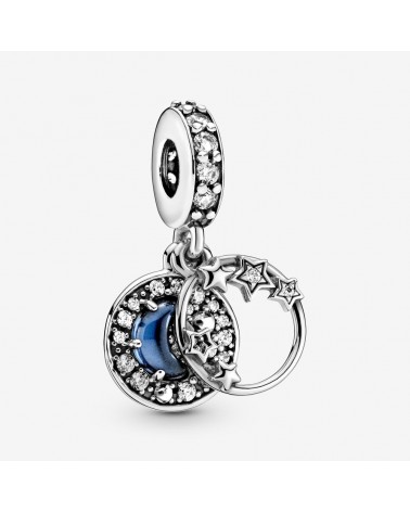 Charm colgante Pandora luna creciente azul y estrellas 799216C01