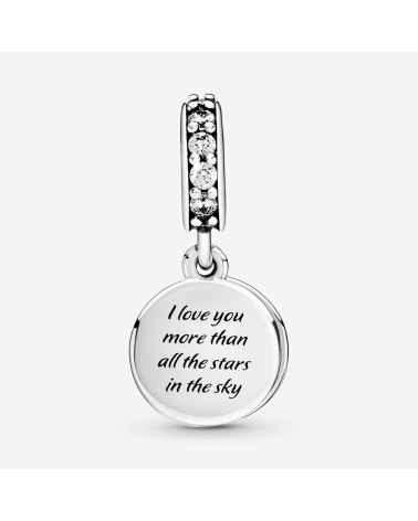 Charm colgante Pandora luna creciente azul y estrellas 799216C01
