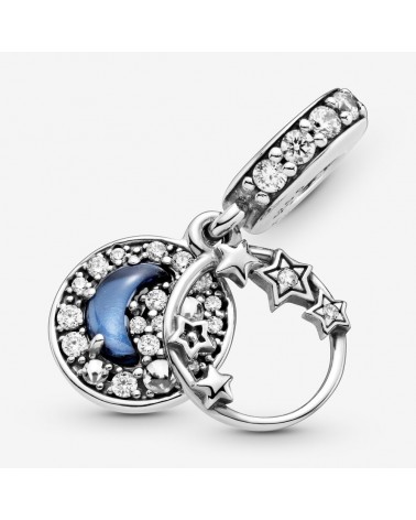 Charm colgante Pandora luna creciente azul y estrellas 799216C01