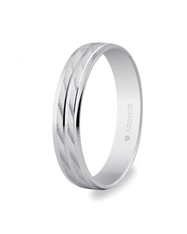 ALIANZA DE BODA CLASICA ORO BLANCO 4mm 9K 5B40340