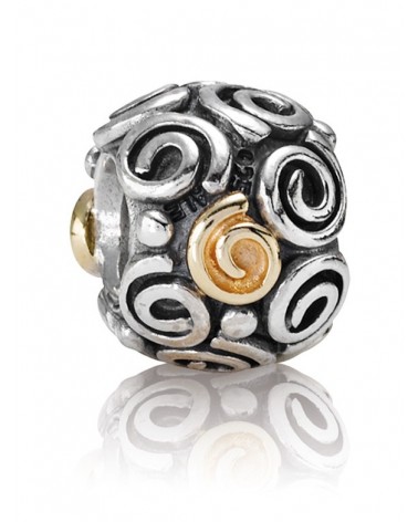 ABALORIO PANDORA ESPIRAL ORO GOLD SWIRL 790414