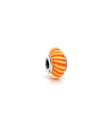 JOYERIA ONLINE BARATA CHARM PANDORA MURANO NARANJA Y BLANCO ORANGE AND WHITE 790679