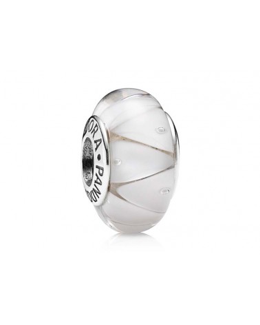 JOYERIA ONLINE BARATA CHARM PANDORA MURANO ZIG-ZAG BLANCO 790921