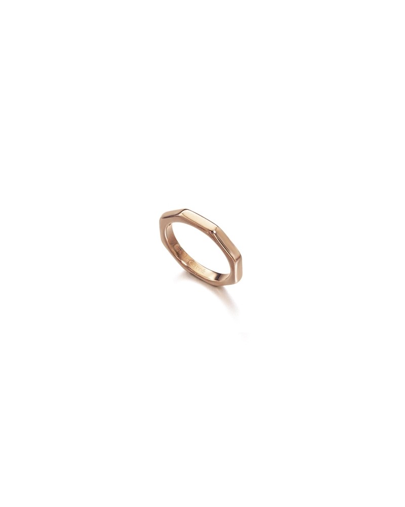 ANILLO DE PLATA TUERCA ROSA 