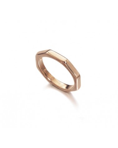 ANILLO DE PLATA TUERCA ROSA 