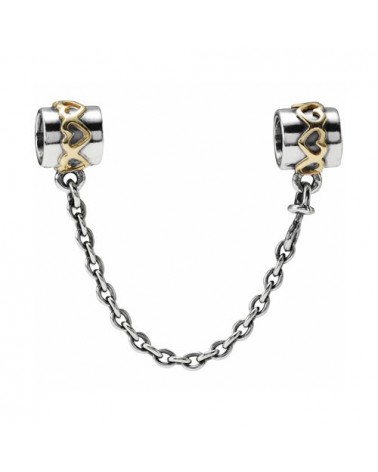 JOYERIA ONLINE PANDORA CADENA DE SEGURIDAD PLATA Y ORO SAFETY CHAIN 790307