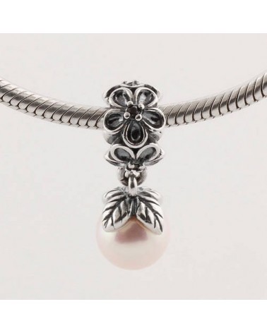 JOYERIA ONLINE ABALORIO PANDORA COLGANTE FLOR Y PERLA PEARL 790858P