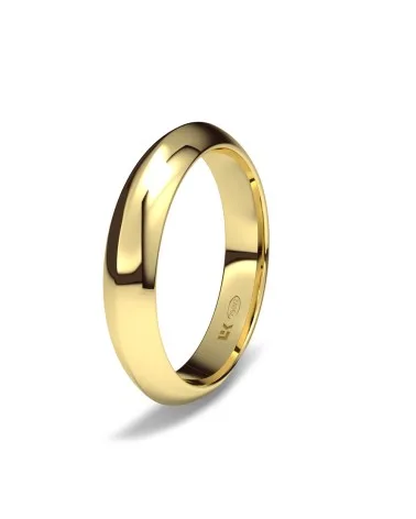 Alianza de boda oro amarillo 18k 4mm triangular brillo