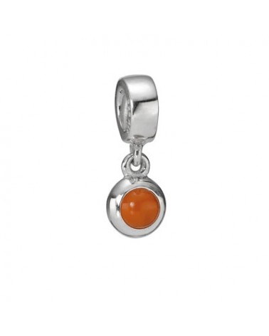 Charm colgante Pandora Moments con cornalina naranja 790537K