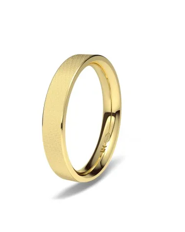 Alianza de boda oro amarillo 18k 3,5 mm forma D grueso