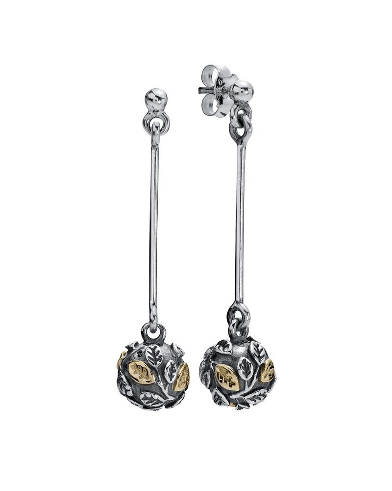 PENDIENTES PANDORA LARGOS CON ORO DE 14K 290146