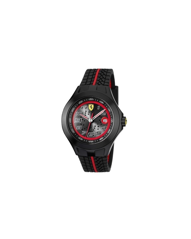 RELOJ FERRARI RACE DAY CORREA DE PIEL Y ESFERA NEGRA 0830027