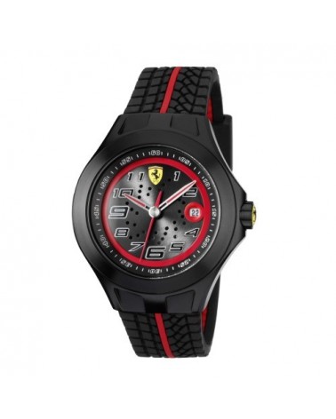 RELOJ FERRARI RACE DAY CORREA DE PIEL Y ESFERA NEGRA 0830027