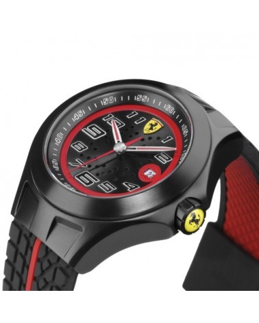 RELOJ FERRARI RACE DAY CORREA DE PIEL Y ESFERA NEGRA 0830027