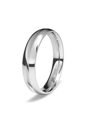 Alianza de boda plata 925 4mm almendra brillo mojácar