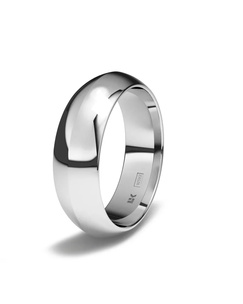 Alianza de boda plata 925 6mm triangular brillo