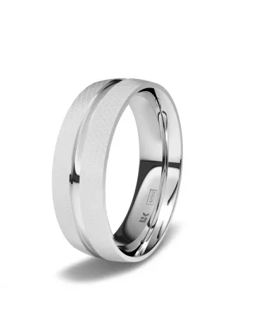 Alianza de boda plata 925 6mm semi-plano confort brillo