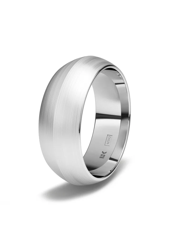Alianza de boda plata 925 7mm triangular seda