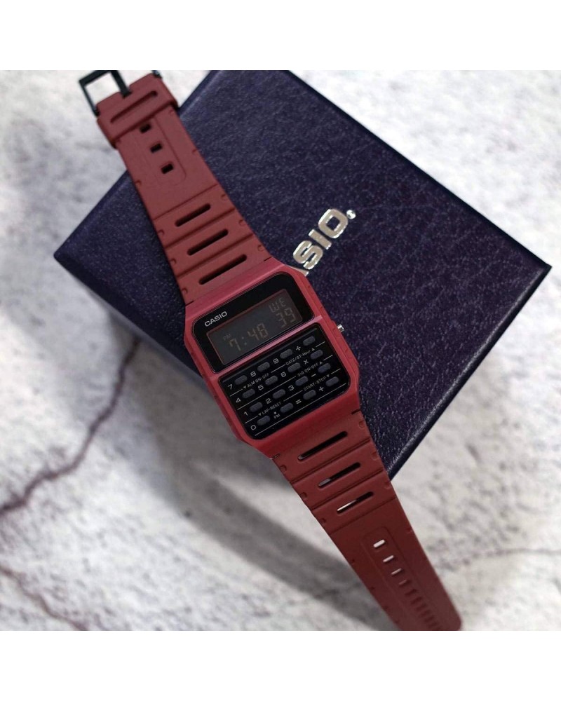 RELOJ CASIO CALCULADORA ROJO CA-53WF-4BEF