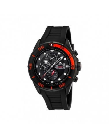 RELOJ LOTUS KRONOS NEGRO Y ROJO 15678/6