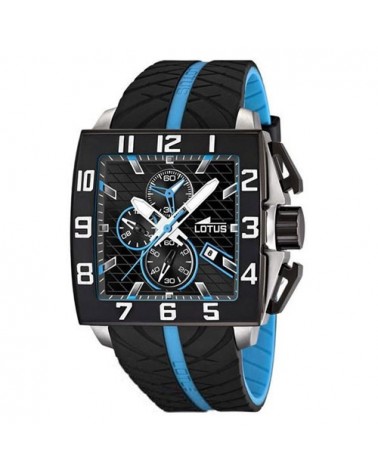 RELOJ LOTUS CUADRADO AZUL Y NEGRO 15773/5