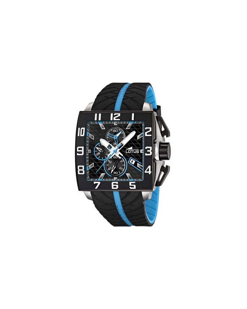 RELOJ LOTUS CUADRADO AZUL Y NEGRO 15773/5