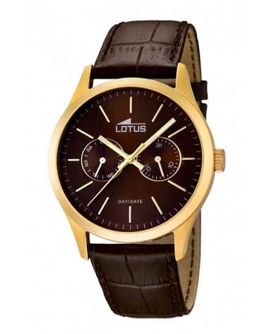 RELOJ LOTUS MARRON Y DORADO 15957/3