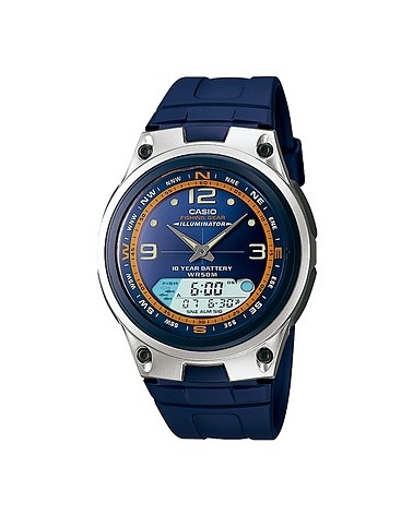 RELOJ CASIO PESCA AZUL DIGITAL Y ANALOGICO AW-82.2A