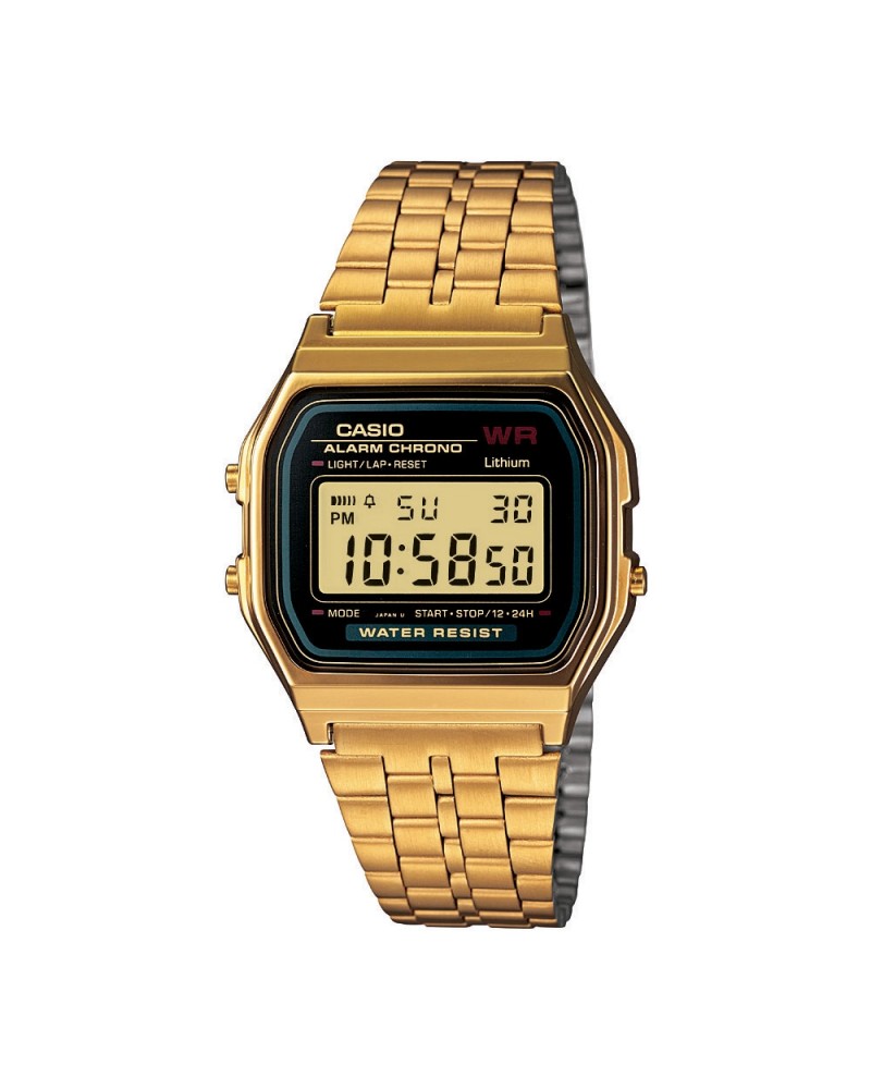 RELOJ CASIO DORADO RETRO CLASICO A159WGEA