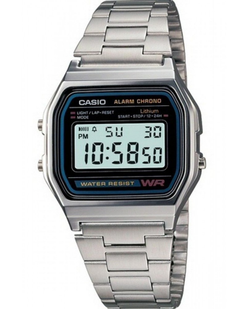 RELOJ CASIO RETRO VINTAGE PLATEADO A-158WA