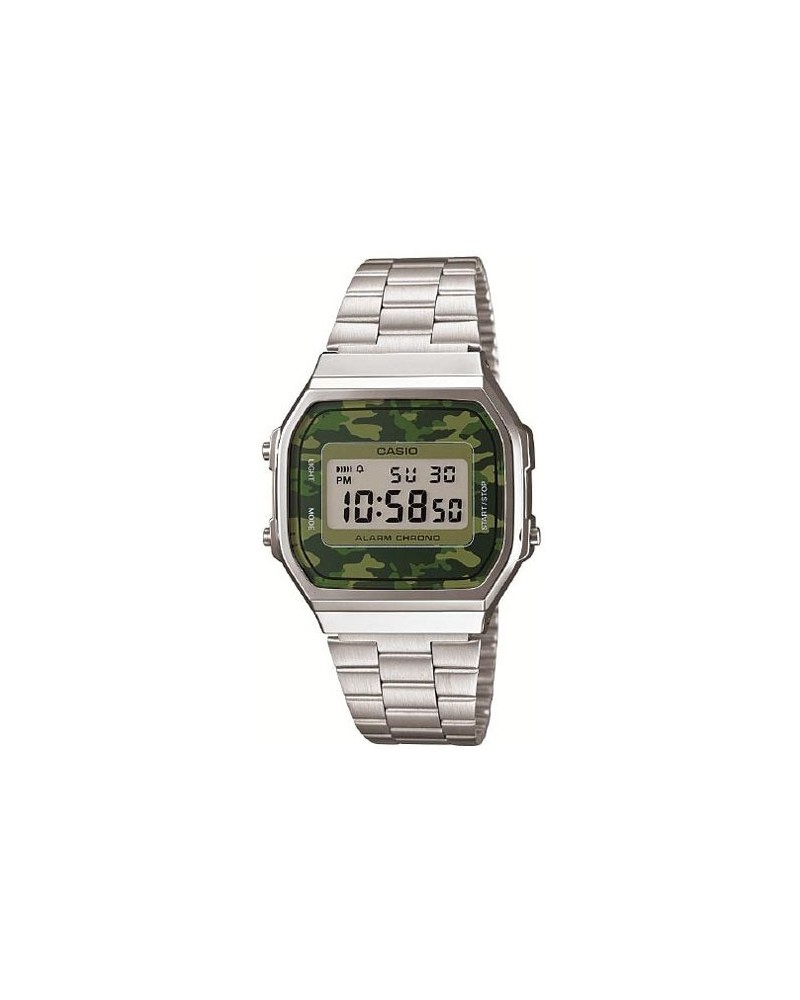 RELOJ CASIO RETRO PLATEADO VINTAGE MILITAR A-168WEC