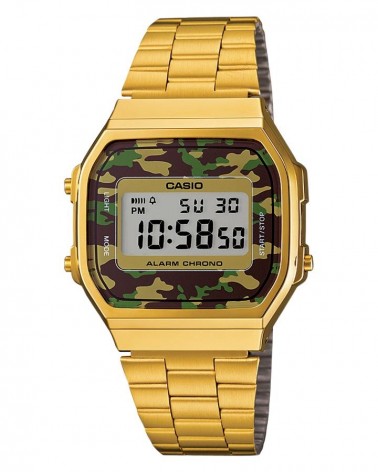RELOJ CASIO DORADO RETRO MILITAR A-168WEG