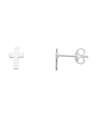 PENDIENTES PLATA CRUZ PEQUEÑA