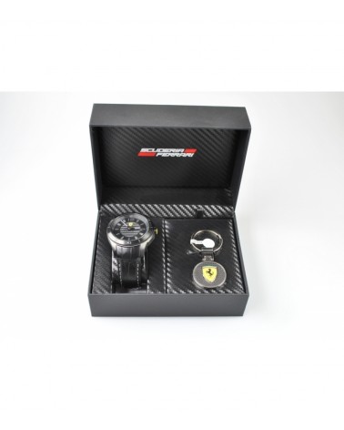 RELOJ FERRARI HERITAGE NEGRO Y ROJO CRONO 0830093