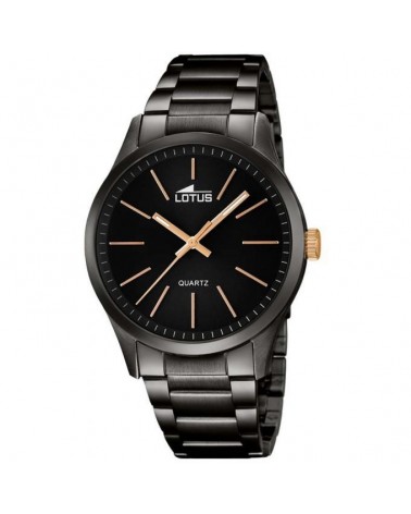 RELOJ LOTUS NEGRO METALIZADO 18162