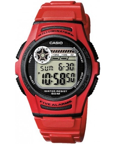 RELOJ CASIO ROJO W-213.4A