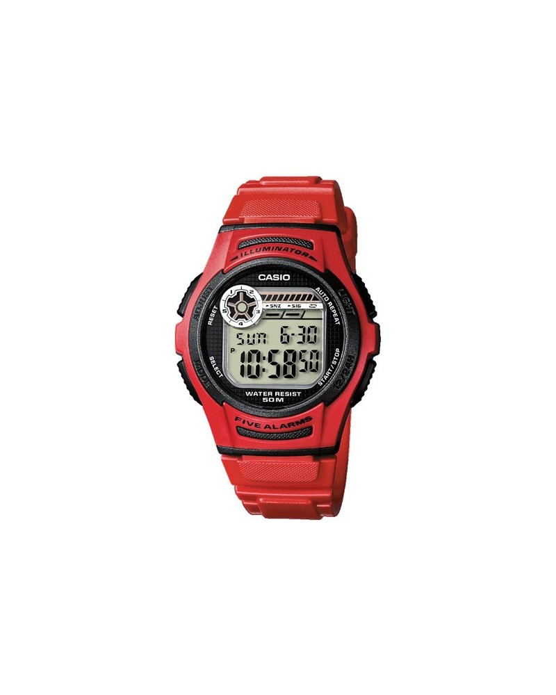 RELOJ CASIO ROJO W-213.4A