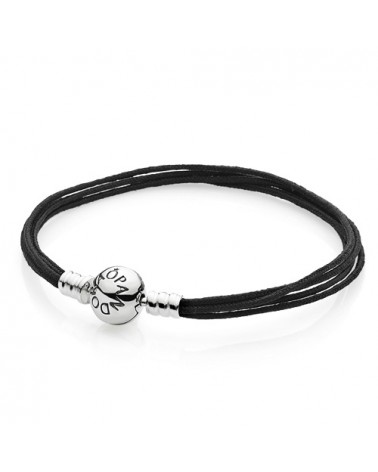 PULSERA PANDORA ALGODON NEGRO 590715CBK