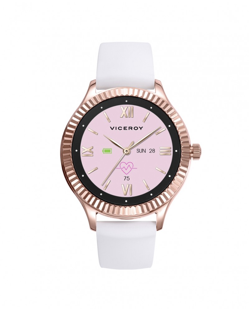 Smartwatch Viceroy con Caja Bronce y Correa Blanca