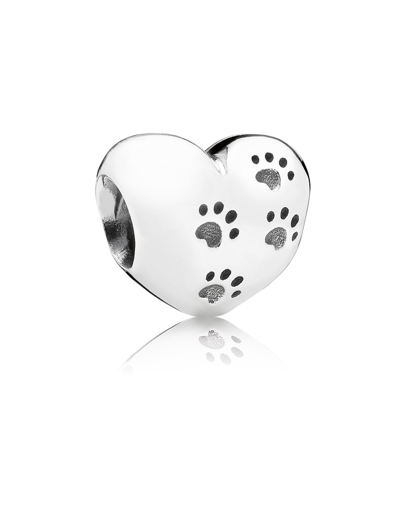 Charm Pandora corazón con huellas de perro 791262