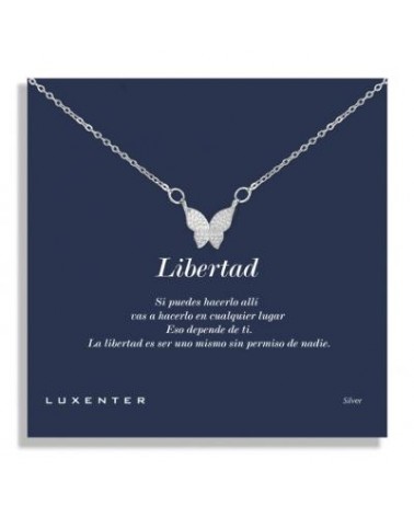 COLGANTE LUXENTER MARIPOSA PLATA PV01400