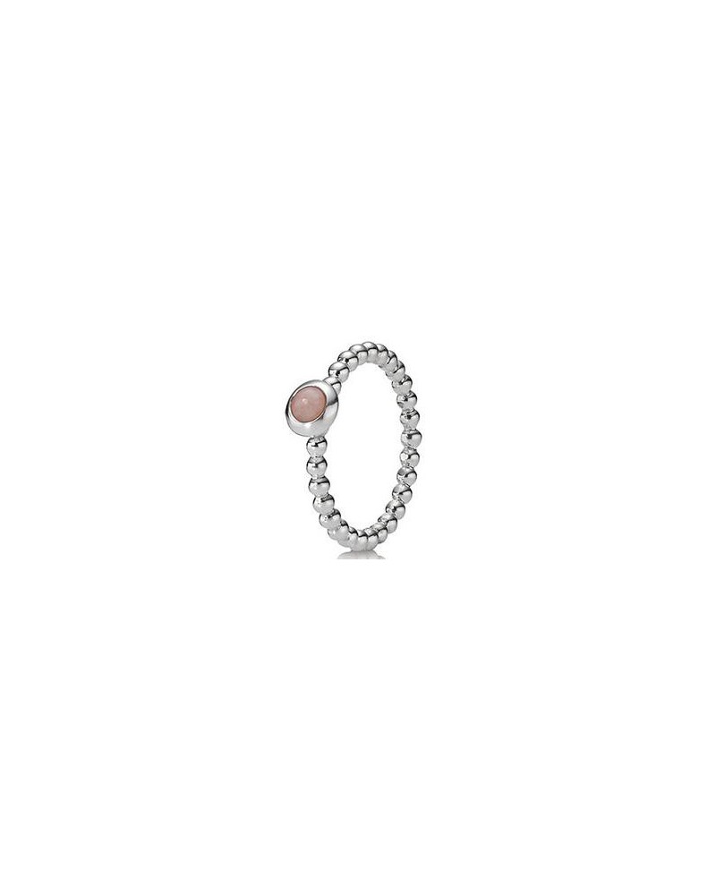 ANILLO PLATA PANDORA PIEDRA ROSA 190610POP