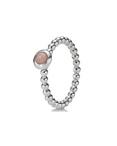 ANILLO PLATA PANDORA PIEDRA ROSA 190610POP